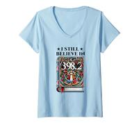 Women's I Still Believe in 398.2 Section Fairy Tale Book Lover V-Neck T-Shirt