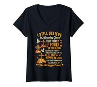 Womens I Still Believe in Amazing Grace Power in The Blood Fall V-Neck T-Shirt