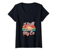 Womens I Still Love My Ex Breakup Relationship Sarcasm ---- V-Neck T-Shirt