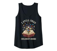 Womens I Still Read Childrens Books Cottagecore Botanical Booktok Tank Top