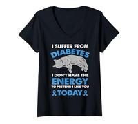 Women's I Suffer from Diabetes I Don't Have The Energy V-Neck T-Shirt