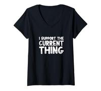 Women's I Support The Current Thing V-Neck T-Shirt