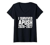 Womens I Survived APUSH 2026-2027 AP US History I Survived APUSH V-Neck T-Shirt