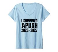Women's I Survived Apush 2026-2027 AP US History I Survived Apush V-Neck T-Shirt
