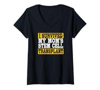 Women's I Survived My Mom's Stem Cell Transplant V-Neck T-Shirt