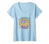 Women's I Survived The 60s Twice Sixties 70th 70s Year Old Birthday V-Neck T-Shirt