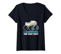 Women's I Survived The Chop Shop Surgery Recovery Patient V-Neck T-Shirt