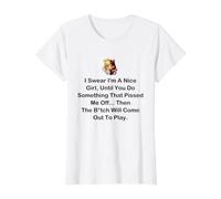 Womens I Swear I'm a Nice Girl Funny Sarcastic Sassy Unapologetic Value Graphic T-Shirt