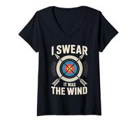 Women's I Swear It was The Wind Archer Funny Archer V-Neck T-Shirt