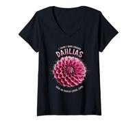 Womens I Think I Have Enough Dahlias Said No Dahlia Lover Ever V-Neck T-Shirt