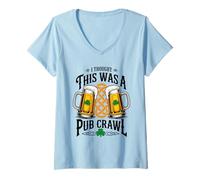 Women's I Thought This was A Pub Crawl St Patrick’s Day Drinking V-Neck T-Shirt