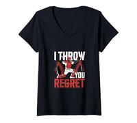 Womens I Throw Baseball Catcher Quote V-Neck T-Shirt