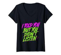 Womens I Told You But You Didn't Listen Cryptocurrency ----- V-Neck T-Shirt