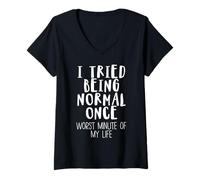 Women's I Tried to Be Normal Once V-Neck T-Shirt