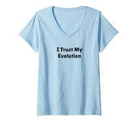 Women's I Trust My Evolution Personal Growth Self Belief Design V-Neck T-Shirt