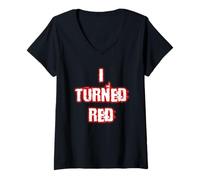 Womens I Turned Red Republican Party V-Neck T-Shirt