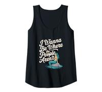 Womens I Wanna Be Where The People Arent Mermaid Sarcasm Introvert Tank Top