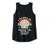 Womens I Wanna Be Where The People Arent Shell Retro Introvert Tank Top