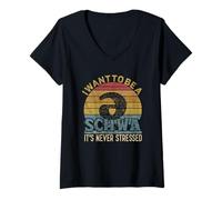 Womens I Want To Be A Schwa It's Never Stressed Funny Linguist tee V-Neck T-Shirt