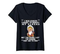 Womens I Was Always Taught To Respect My Elders But The Older V-Neck T-Shirt