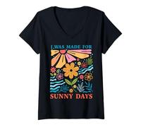Women's I was Made for Sunny Days V-Neck T-Shirt