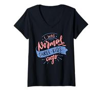Womens I Was Normal Three Kids Ago Funny Mother's Day V-Neck T-Shirt