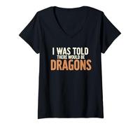 Women's I was Told There Would Be Dragons V-Neck T-Shirt