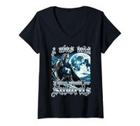 Women's I was Told There Would BE Swords Funny Knight Middle Age Gag V-Neck T-Shirt