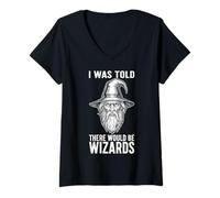 Womens I was Told There Would Be Wizards V-Neck T-Shirt