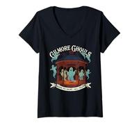 Womens I Will Follow Apparel Gilmore Ghouls Where You Haunt V-Neck T-Shirt