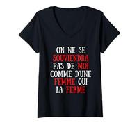 Women's I Will not be Remembered as a Woman who Closes her V-Neck T-Shirt