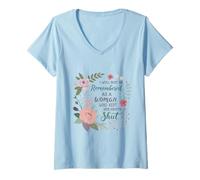 Womens I Will Not Be Remembered As A Woman Who Kept Her Mouth Shut V-Neck T-Shirt