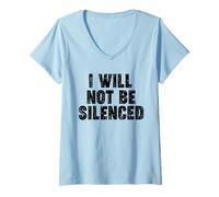Women's I Will NOT BE Silenced V-Neck T-Shirt