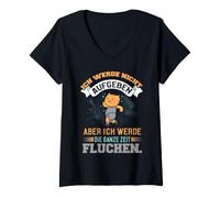 Women's I Will not give up but Will Swear All the time V-Neck T-Shirt