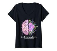 Womens I-Will Remember For You Alzheimers Awareness Support Dad Mom V-Neck T-Shirt