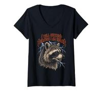 Women's I Will Succeed Because I Am Insane Wolf Meme V-Neck T-Shirt