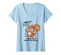 Women's I Woke Up Got Out of Bed and Had Coffee Design V-Neck T-Shirt