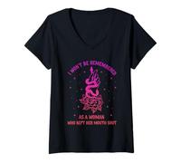 Womens I Won't Be Remembered As A Woman Who Kept Her Mouth Shut V-Neck T-Shirt