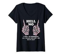Womens I Won't Be Remembered as a Woman Who Kept Her Mouth Shut V-Neck T-Shirt