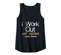 Womens I work Out Toddlers Preschool Teacher Laughter Classroom Joy Tank Top