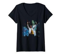 Womens Ian Brown The Stone Roses Singer Live by Andy Willsher V-Neck T-Shirt