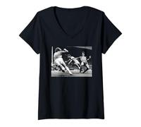 Womens Ian Rush Scores Goal Phil Parkes Liverpool West Ham Football V-Neck T-Shirt