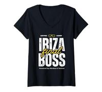 Womens Ibiza Final Boss Certified Gurner Funny UK Meme V-Neck T-Shirt