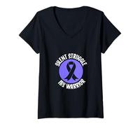 Womens IBS Awareness - Silent Struggle V-Neck T-Shirt