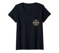 Women's IC XC Nika Jesus Christ, Conqueror Orthodox Christian V-Neck T-Shirt
