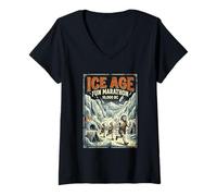 Women's Ice Age Fun Run 10 000 bc V-Neck T-Shirt