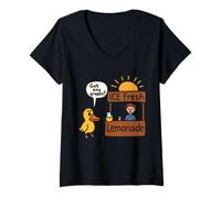 Women's Ice Fresh Lemonade Got Any Grapes Duck Funny Joke V-Neck T-Shirt