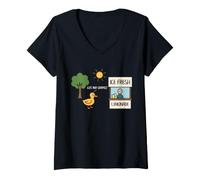 Women's Ice Fresh Lemonade Got Any Grapes Duck Funny Joke V-Neck T-Shirt