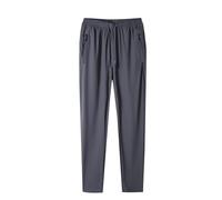 Women's Ice Silk Stretch Hiking Trousers Summer Lightweight Cycling Trousers Quick-Drying Breathable Jogging Bottoms with Zip Pockets Urban Stylish Fitness Trousers, O Grey, 5X-Large