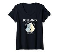 Women's Icelandic Arctic Fox Iceland Nature Tops, Tees & Accessories V-Neck T-Shirt